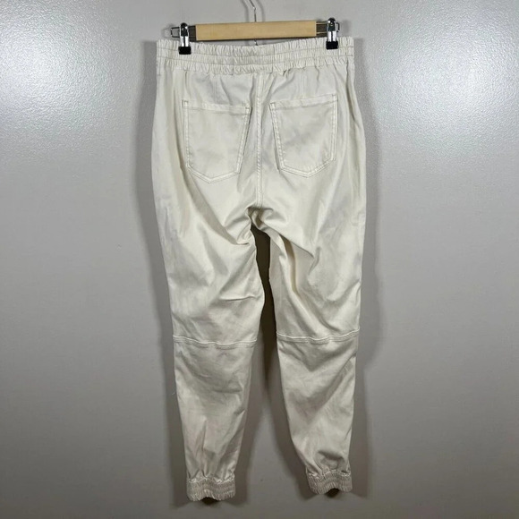 Spanx Stretch Twill Cargo Jogger Pant Size Large Beige Slimming Utility Minimal - Picture 3 of 12
